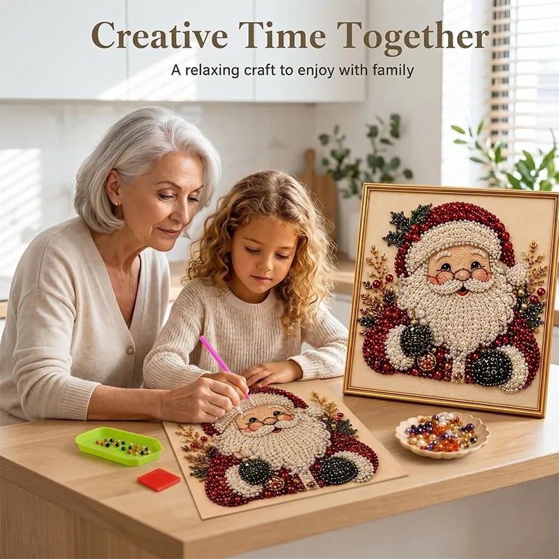 Resin Craft For Beginners - Christmas Pearl Diamond Painting Art Set