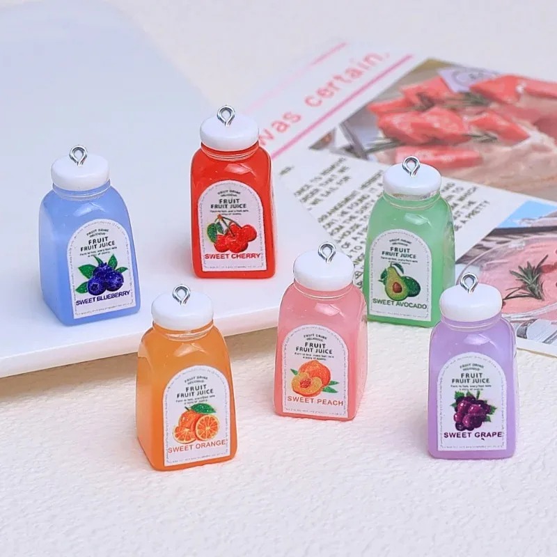 Resin Craft Supplies - 10Pcs Kawaii Mini 3D Cherry Orange