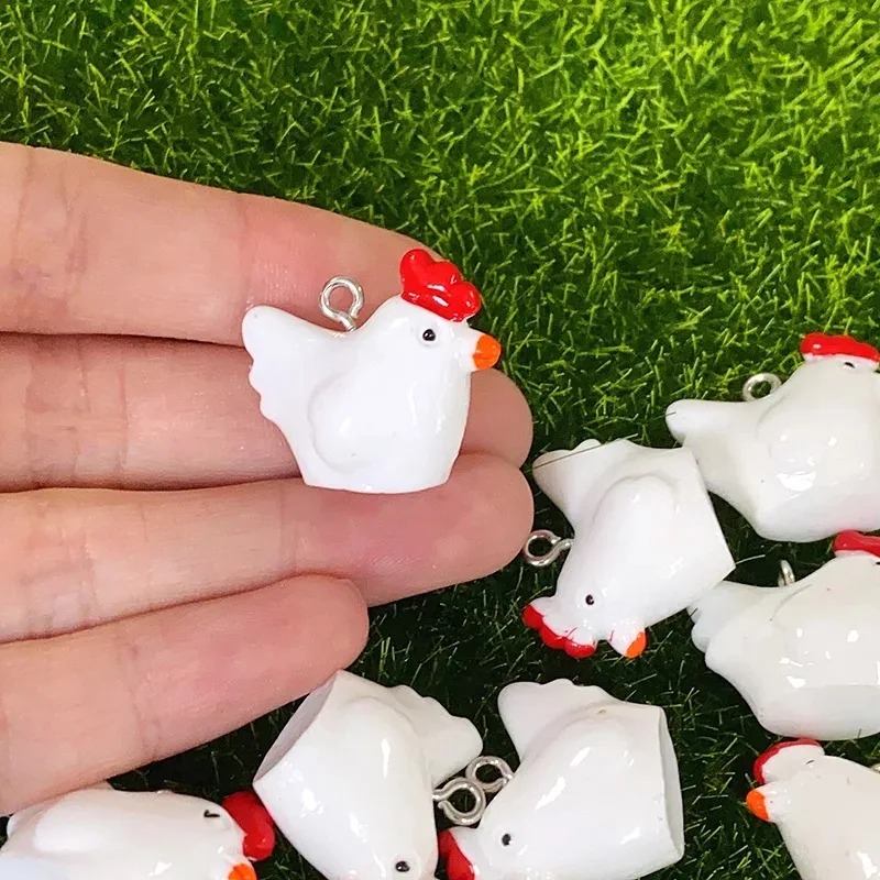10Pcs Cute Mini 3D Chicken Res - Resin Craft Supplies recension och pris
