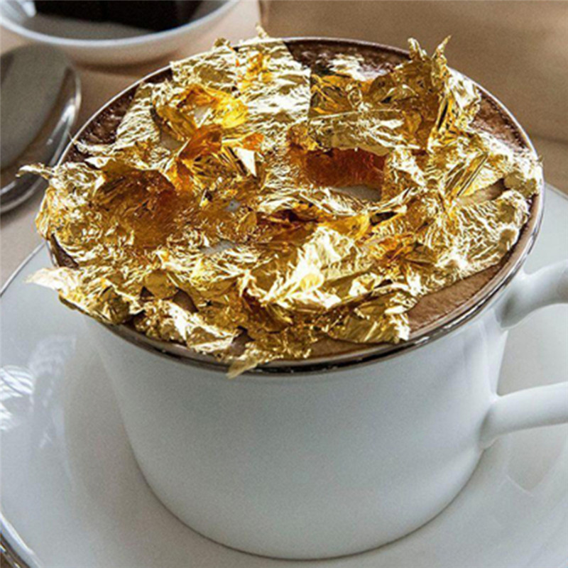 100 Pcs Sheets Pure 24K Gold F - Gold Foil Flakes recension och pris