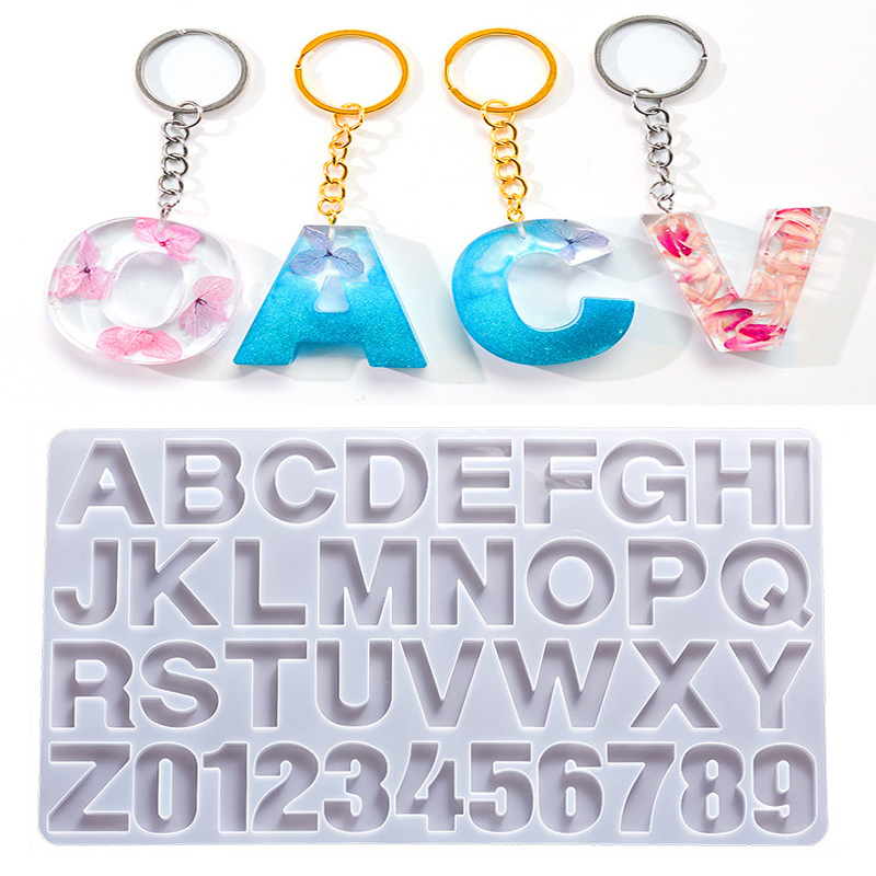 Alphabet Epoxy Resin Silicone  - Gold Foil Flakes recension och pris