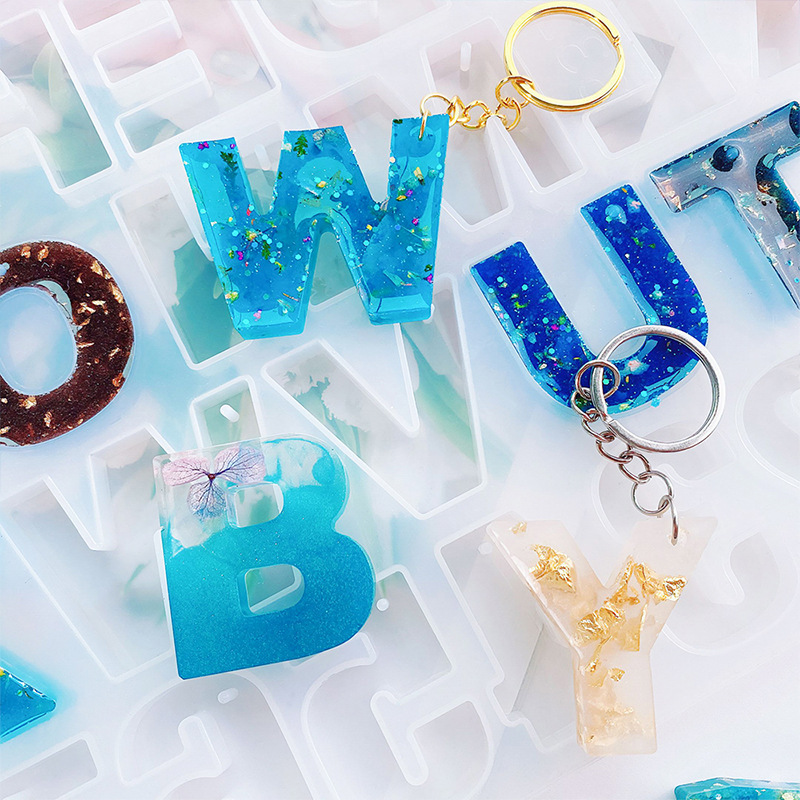 Alphabet Epoxy Resin Silicone  - Gold Foil Flakes recension och pris