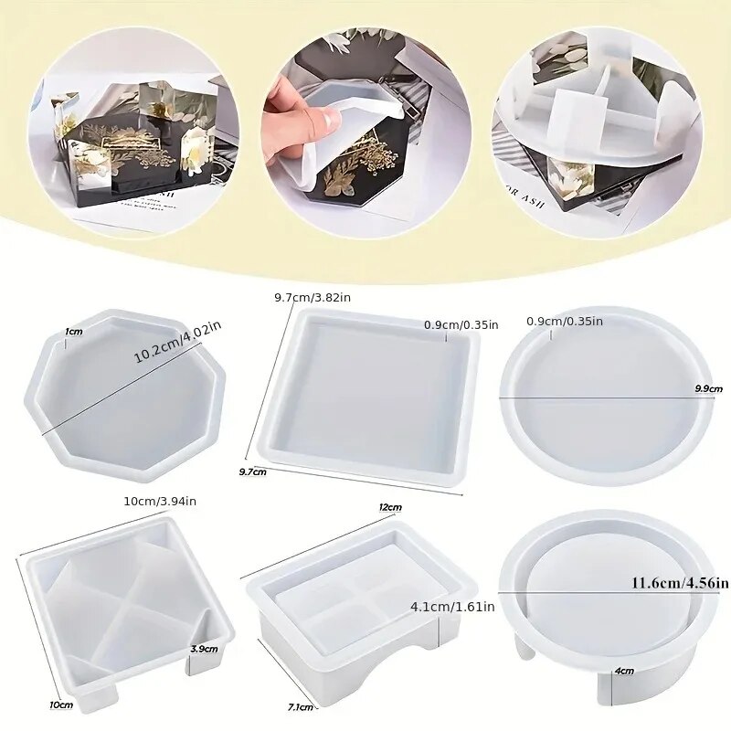 Coaster Resin Molds Set Includ - Gold Foil Flakes recension och pris