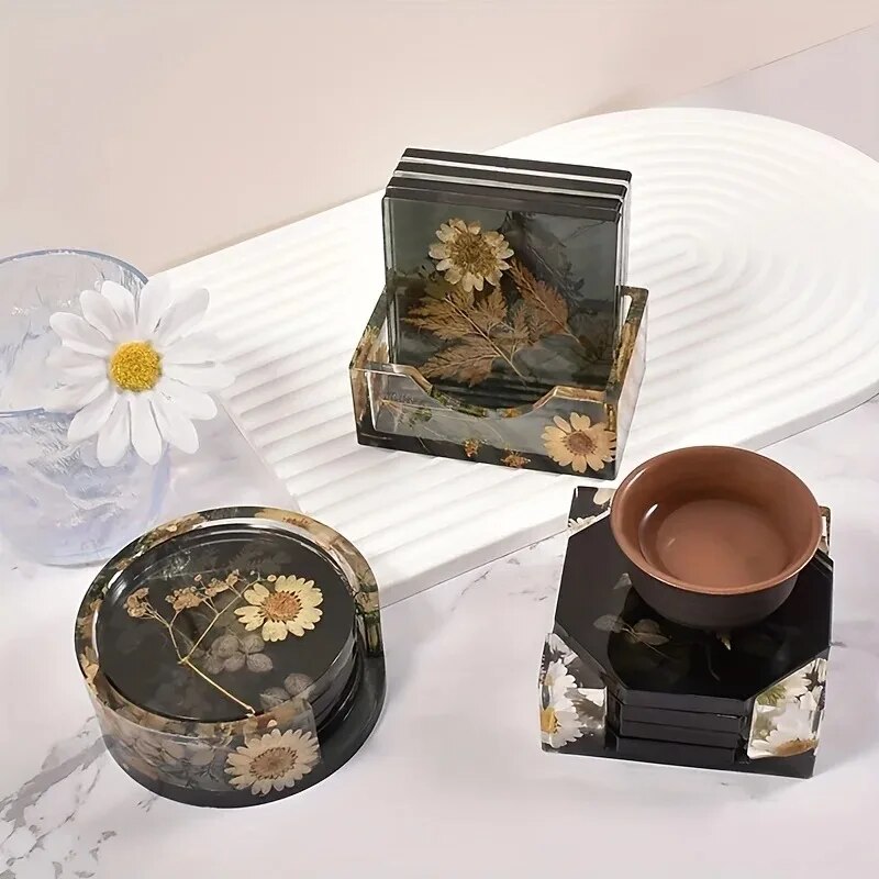 Coaster Resin Molds Set Includ - Gold Foil Flakes recension och pris