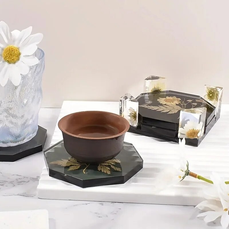 Coaster Resin Molds Set Includ - Gold Foil Flakes recension och pris