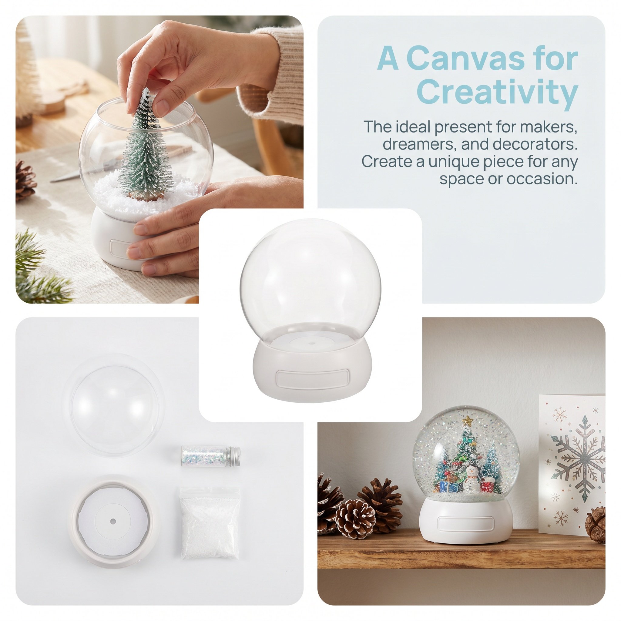 Empty Snow Globe Shell Glass D - Flower Preservation Resin recension och pris